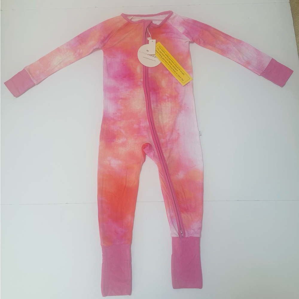 Little Sleepies Pink and OrangeOne Piece 18-24 months New! Bamboo